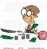 Image result for Counting Money Cartoon