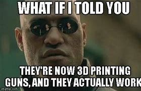 Image result for 3D Printed Gun Cat Meme