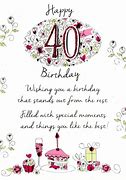 Image result for Quotes for 40th Birthday Wishes
