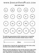 Image result for Printable Ring Size Sheet