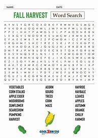 Image result for Fall Harvest Word Search Puzzles