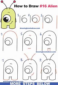 Image result for Step by Step Alien Drawing