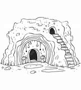 Image result for Cave Black and White Clip Art