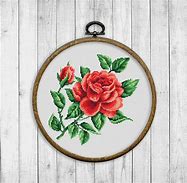 Image result for Rose Cross Stitch Fire and Ice