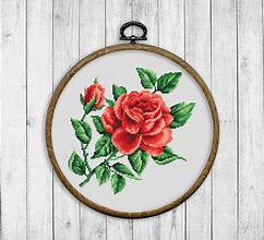 Image result for Cross Stitch Rose