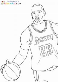 Image result for NBA LeBron James Lakers Coloring Pages