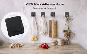 Image result for Black Adhesive Hooks