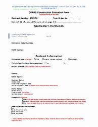 Image result for Cpars Evaluation Form Template