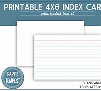 Image result for 4X6 Lined Index Card Template