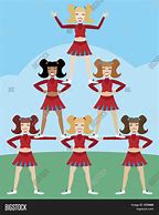 Image result for Cheerleader Pyramid Clip Art
