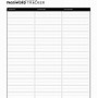 Image result for Password Tracker Template