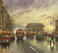 Image result for Thomas Kinkade City Paintings