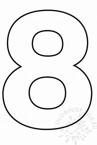 Image result for Number 8 Clip Art Black and White
