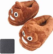Image result for Poop Emoji Fuzzy Shoes
