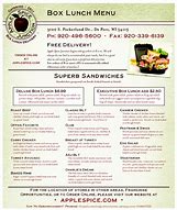 Image result for Boxed Lunch Catering Menu