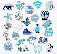 Image result for Aesthetic Stickers Printable Blue