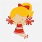 Image result for Red Cheerleader Clip Art
