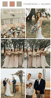 Image result for Wedding Color Scheme Green and Champagne