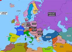 Image result for Map of Europe in 1960