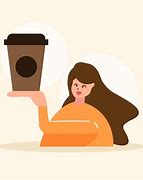 Image result for Coffee Girl Tender Cartoon