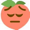 Image result for Pensive Peach Emoji