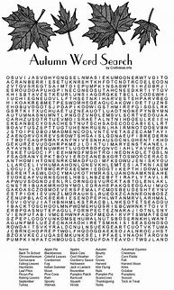 Image result for Fall Word Search Printable PDF