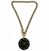 Image result for Chanel Chain Necklace Leather