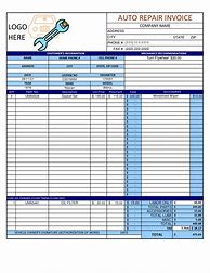 Image result for Blank Printable Auto Repair Invoice