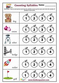Image result for 4 Syllable Counting Words