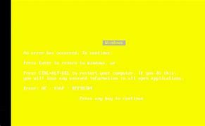 Image result for What Is the Yellow Screen of Death