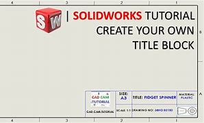 Image result for Title Box SolidWorks Dimension