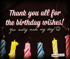 Image result for Thank You for All My Birthday Wishes