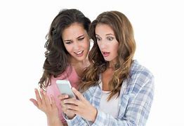 Image result for Woman Looking at Phone Friends