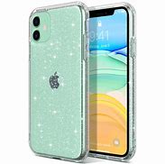 Image result for iPhone 11 Pro Silver with a Clear Glitter Case