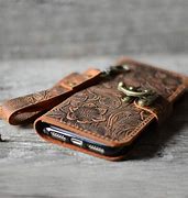Image result for Genuine Leather iPhone 14 Wallet Case