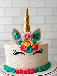 Image result for Unicorn Rainbow Cake On a Sick