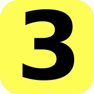 Image result for Yellow Number 3 Clip Art