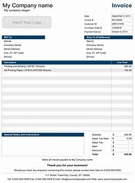 Image result for Monthly Invoice Template