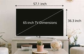 Image result for 65 TV Actual Size