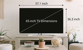 Image result for 65 Diagonal TV Dimensions