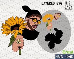 Image result for Bad Bunny Sunflower SVG