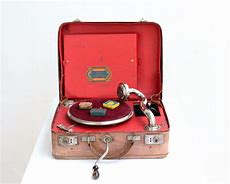 Image result for Antique Portable Gramophone
