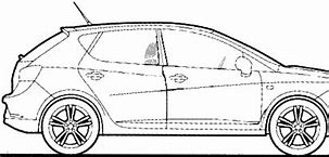 Image result for Seat Ibiza FR Black and White Drawing