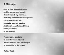 Image result for Received a Message Poem