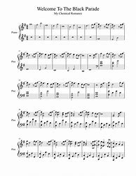 Image result for Welcome to the Black Paade Piano Notes