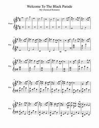 Image result for Welcome to the Black Parade Piano Notes