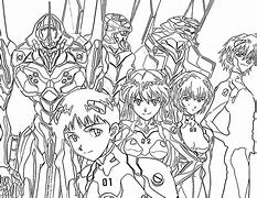 Image result for Evangelion Coloring Pages