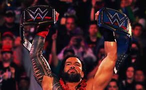 Image result for Roman Reigns Two Belts