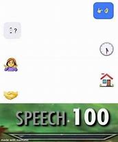 Image result for Speech 100 Meme
