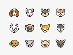 Image result for Dog Face Pixel Art